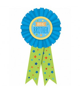 Baby Shower Blue 'Big Brother' Guest of Honor Ribbon (1ct)