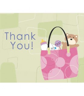 Baby Shower 'Mod Mom' Thank You Notes w/ Envelopes (8ct)