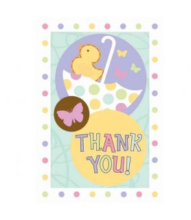 Baby Shower 'Tiny Bundle' Thank You Notes w/ Envelopes and Seals (8ct)