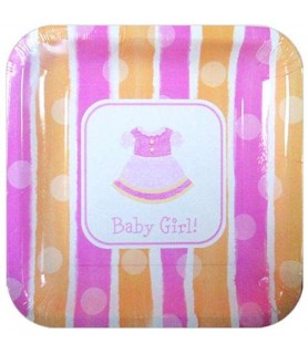 Baby Shower 'Baby Clothesline' Large Paper Plates (18ct)