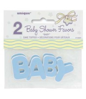 Baby Toys Blue Baby Shower Cake Topper Decorations (2ct)