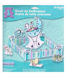 Baby Shower 'Boy or Girl' Carriage Stand-up Centerpiece (1ct)