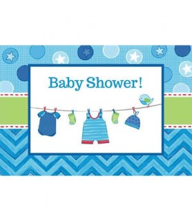 Baby Shower 'Shower with Love' Boy Invitation Set w/ Envelopes (8ct)