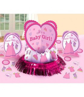 Baby Shower 'Shower With Love' Girl Table Decorating Kit (23pc)