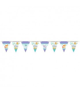 Baby Shower 'Woodland Welcome' Paper Flag Banner (1ct)