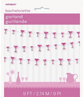 Bachelorette Party Martini Glass Garland (9ft)
