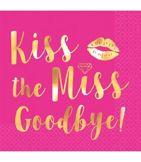 Bachelorette Party 'Kiss the Miss Goodbye' Small Napkins (16ct)