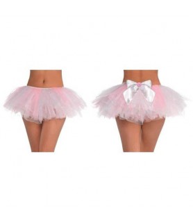 Bachelorette Party Pink and White Deluxe Adult Tutu (1ct)