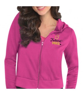 Bachelorette Party 'Future Mrs' Adult Pink Hoodie (Large/Extra Large)