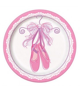 Pink Ballerina Small Paper Plates (8ct)