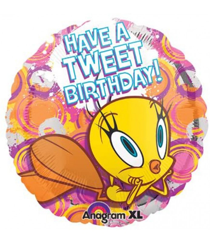 Looney Tunes Tweety Bird 'Tweet Birthday' Foil Mylar Balloon (1ct)