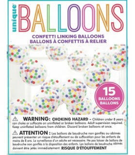 Confetti Filled Latex Balloon Garland (15pc)