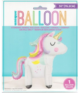 Pastel Standing Unicorn Foil Mylar Balloon Centerpiece (1ct)