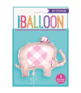 Pink Elephant Jumbo Foil Mylar Balloon (1ct)