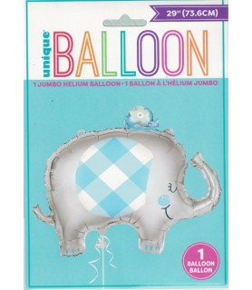 Baby Shower Jumbo Blue Elephant Foil Mylar Balloon (1ct)