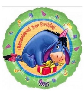 Winnie the Pooh Eeyore Birthday Foil Mylar Balloon (1ct)