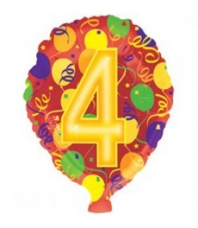 4th Birthday Foil Mylar Balloon (1ct)