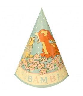 Bambi Vintage Baby Shower Cone Hats (8ct)