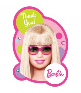 Barbie 'All Doll'd Up' Thank You Postcard Set w/ Pink Envelopes (8ct)