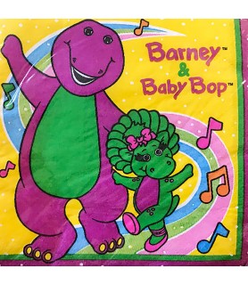 Barney &amp; Baby Bop Vintage 1998 Small Napkins (16ct)