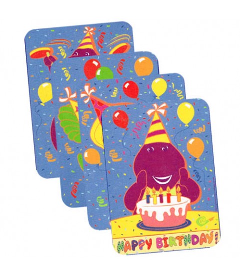 Barney Print Decorations (4ct)