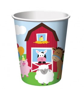 Barnyard 'Farmhouse Fun' 9oz Paper Cups (8ct)