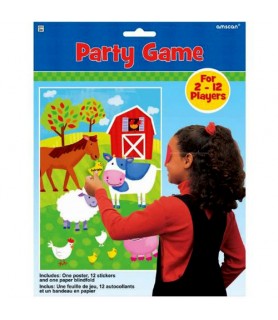 Barnyard Farm Animals Party Game Poster (1ct)