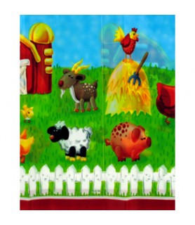 Barnyard 'On the Farm' Plastic Table Cover (1ct)