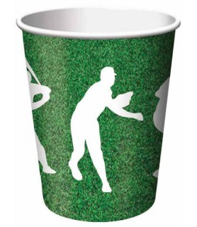 Team Sports Baseball 9oz Paper Cups (8ct)