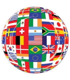 International Flags Large Paper Plates (8ct)
