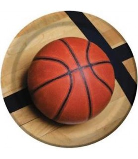 Basketball 'Sports Fanatic' Large Paper Plates (8ct)