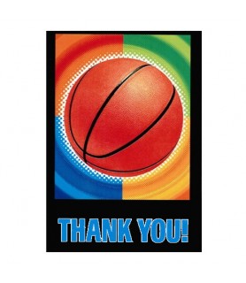 Basketball 'Real Time Sports' Thank You Notes w/ Envelopes (8ct)
