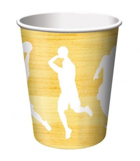 Team Sports Basketball 9oz Paper Cups (8ct)