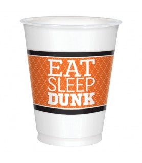 Basketball 'Nothin' But Net' 16oz Plastic Cups (8ct)