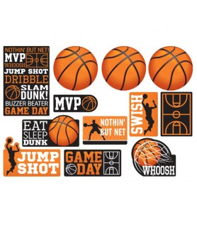 Basketball 'Nothin' But Net' Cutout Decorations (12pc)