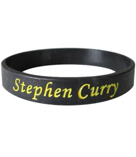 NBA Golden State Warriors Stephen Curry Black Rubber Bracelet / Favor (1ct)