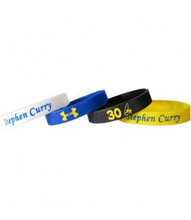 NBA Golden State Warriors Stephen Curry Rubber Bracelet Set (4pc)