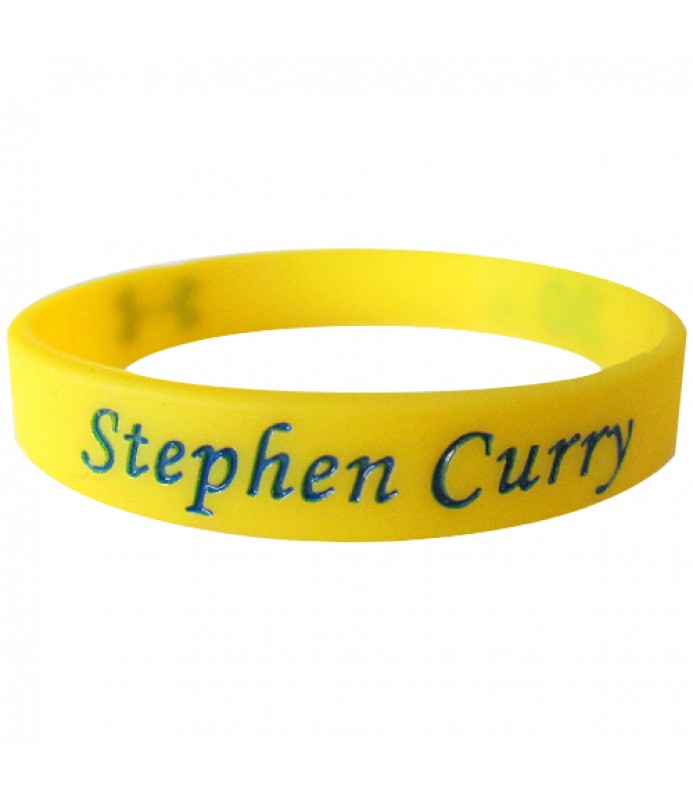 NBA Golden State Warriors Stephen Curry Yellow Rubber Bracelet / Favor (1ct)