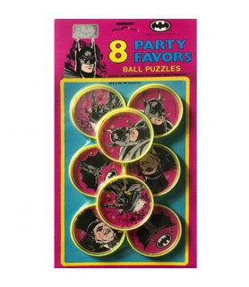Batman Vintage 1991 Pink & Black Ball Puzzles / Favors (8ct)