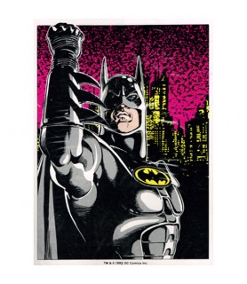 Batman Vintage 1991 Pink & Black Party Game Poster (1ct)