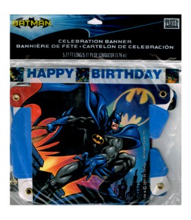 Batman Vintage 2001 Happy Birthday Banner (1ct)