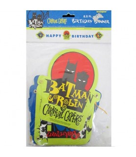 Batman Vintage 1997 'The Adventures of Batman and Robin' Happy Birthday Banner (1ct)