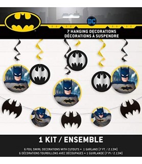 Batman 'Party' Hanging Decorations Kit (7pc)