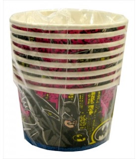 Batman Vintage 1991 Pink & Black 8oz Ice Cream Cups (8ct)