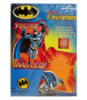 Batman 'Heroes and Villains' Invitations w/ Env. (8ct)