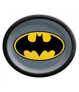 Batman 'Heroes Unite' Extra Large Oval Paper Plates (8ct)