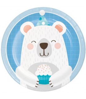 1st Birthday 'Bear' Small Paper Plates (8ct)