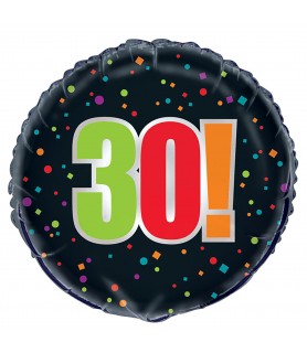 Birthday Cheer '30!' Foil Mylar Balloon (1ct)