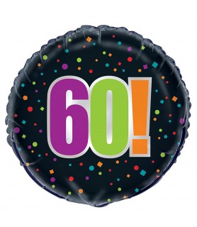 Birthday Cheer '60!' Foil Mylar Balloon (1ct)