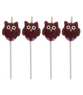Owl Pick Candles (4ct)